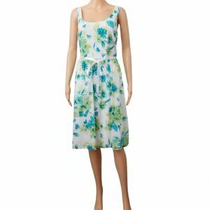 Faith Love Passion Sleeveless Dress Floral Cotton Fit & Flare Womens Size 10